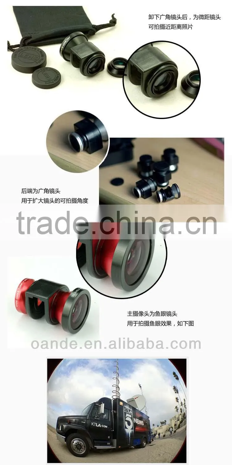 aluminum magnetic 3 in 1 camera lens for smartphone shutter