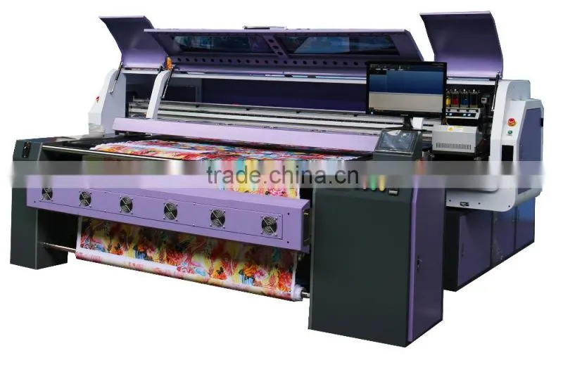 Belt printer for cotton fabrics direct printing with starfire 1024 head roll and piece cotton