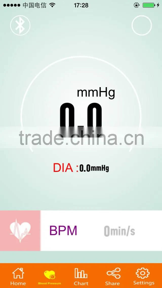 Bluetooth BP monitor with AAA batteries powered fashion design