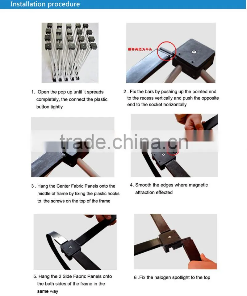 3X3 Velcro aluminum fabric Pop Up Display Stands