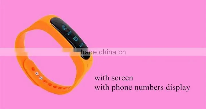 Newest smart wrist watch e02 smart wristband, led bluetooth bracelet wrist watch, smart wristband bracelet water resistant