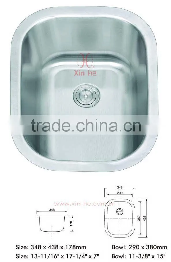 Single bowl commercial stainless steel sinks(A72)