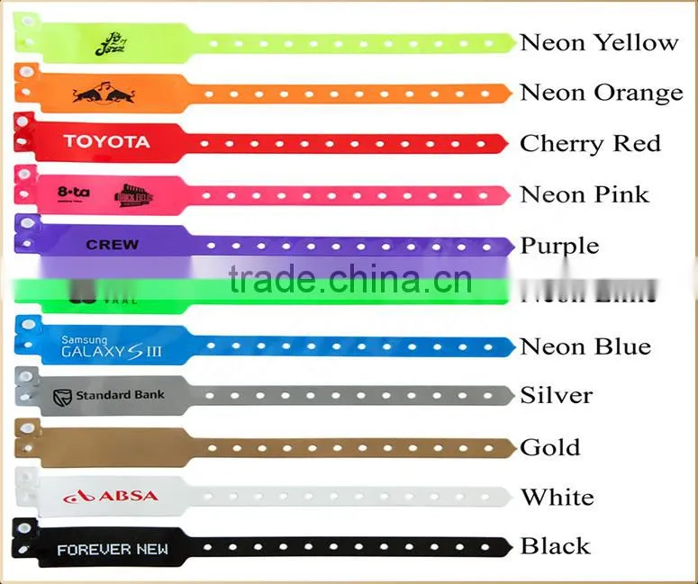High quality eco-friendly L shape vinyl paper bracelet wristbands