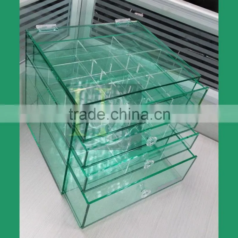 2016 New style desktop acrylic makeup organizer with 4 drawers