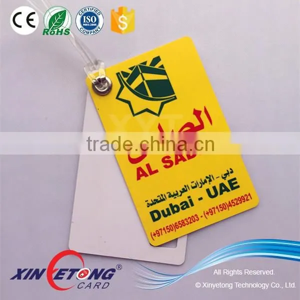 Popular CMYK Printing PVC luggage tag/laggage name card
