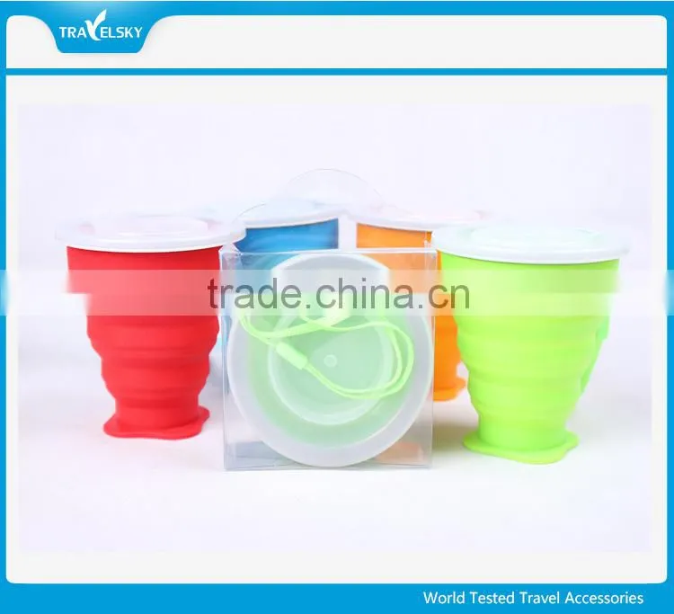 Drinkware portable silicone foldable cup for travel