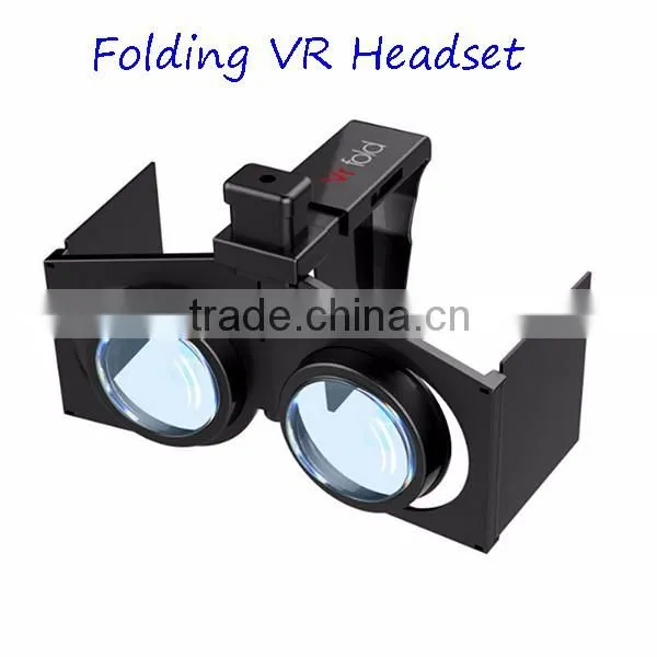 Amazon Hot Sales Folding VR Headset for Smartphones, Virtual Reality 3D Glasses