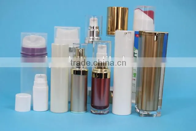plastic airless bottle with display box, plastic airless cream bottle