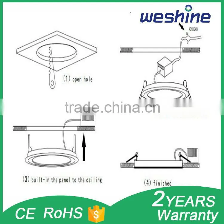 6W 12w 18w 24w round ceiling panel light SMD high lumen flat led light