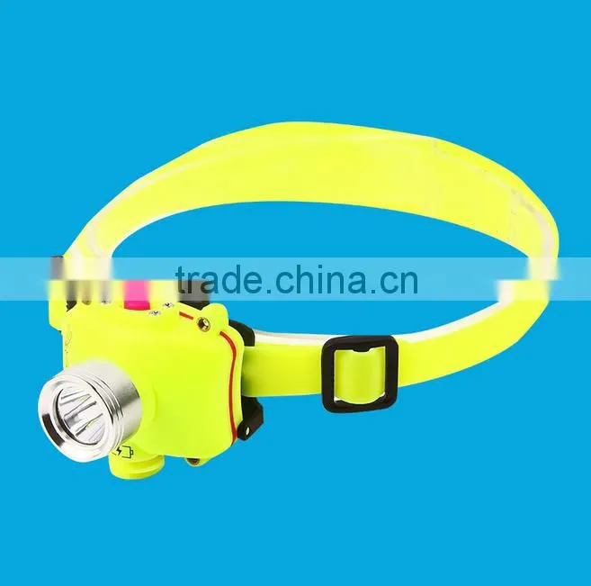 High quality usb charging built-in battery diving head lamp