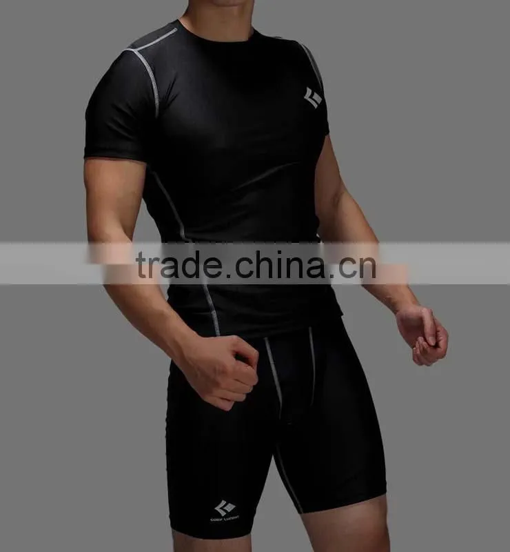 Guangzhou clothing factory custom design printing gym short sleeve dry fit t-shirts training & jogging sports wear type for male