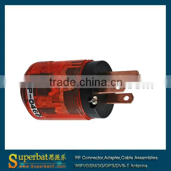 IEC plug connector P-046E Audiophile Power Cable IEC Male Plug Connector