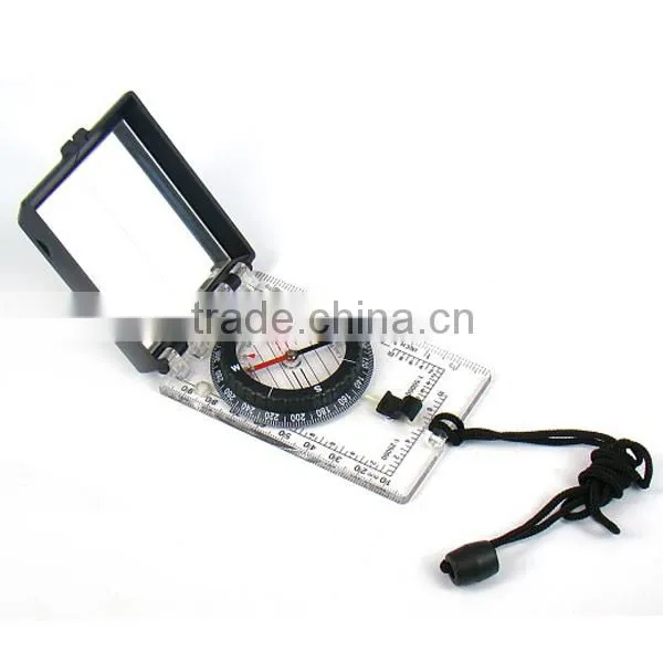 Map mirror compass with built in clinometer/Transparent Camping Map Compass
