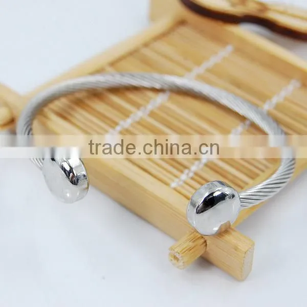wholesale stailess steel cuff bangle bracelets,steel rope bangles