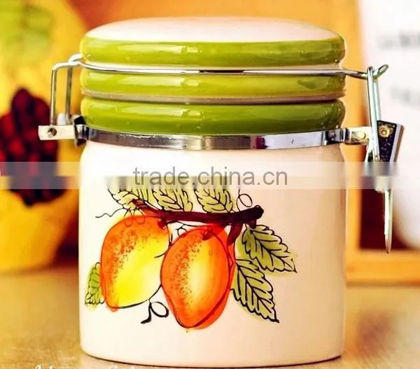 hangpaint ceramic food container