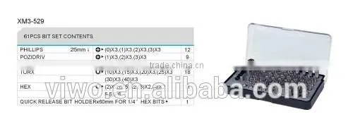 25mm 61 pcs Bits Set