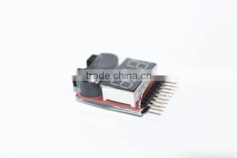 Low price Low Voltage Buzzer Alarm 1-8S Lipo/Li-ion/Fe Battery Voltage 2IN1 Tester HM0001