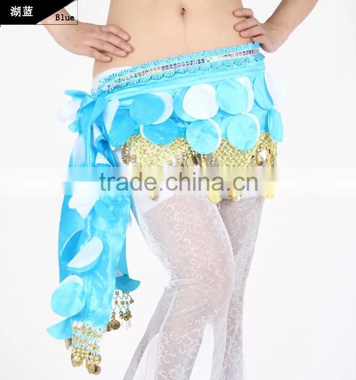 Wuchieal Nice Handmade Belly Dance Coin Belt Hip Scarf