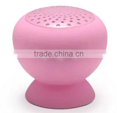 Low Price High Qality Water-Proof Wireless Mini Bluetooth Speaker with Sucker for use in car ,shower, outdoor.