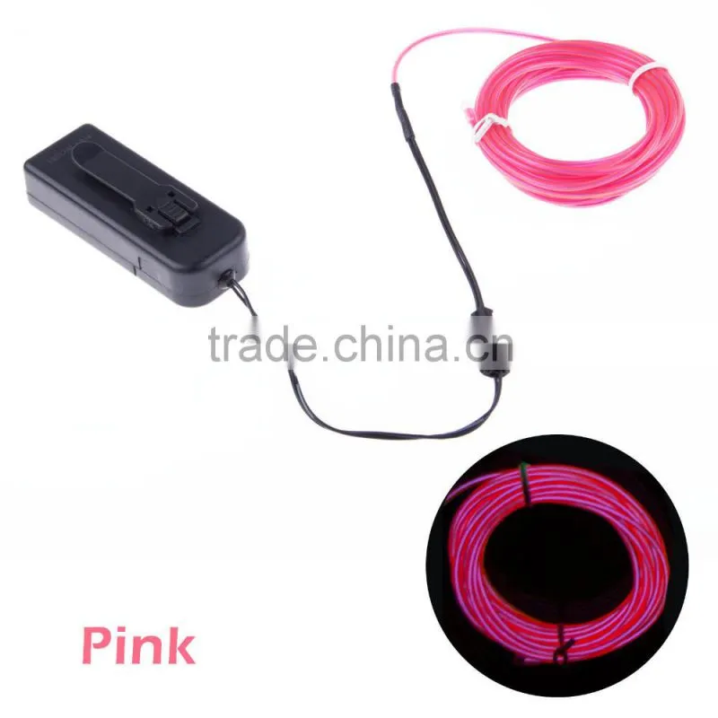 3M Flexible Neon Light Glow EL Wire Rope Car Party Different Colors