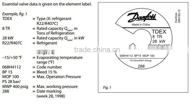TGEZ10-18 Original and Thermostatic Expansion Valve
