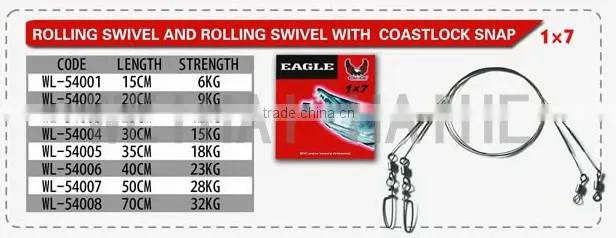 super strong wire leader 1x7 stainless steel wire lure trace