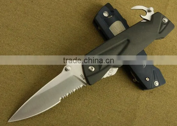 OEM stainless steel folding knife with light UDTEK01868
