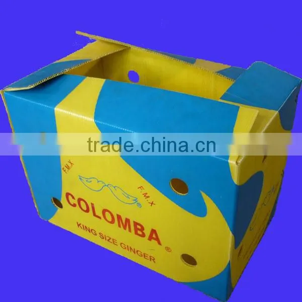corrugated plastic printing packing box for fresh fruit