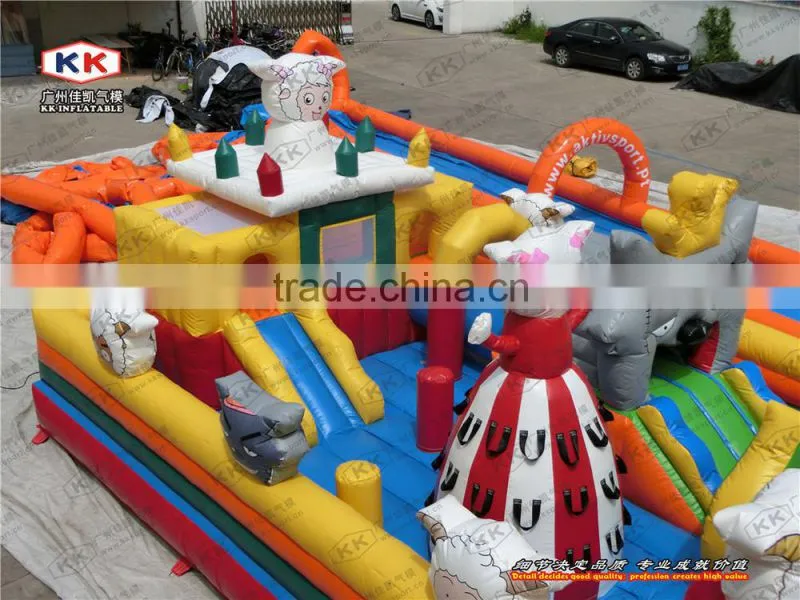 Pleasant Goat and Big Big Wolf Inflatable fun city rental equipment for park