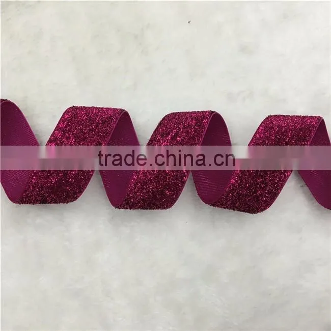 Wholesale 1" Metallic Velvet Ribbon,Velvet Tape,Velvet Ribbon