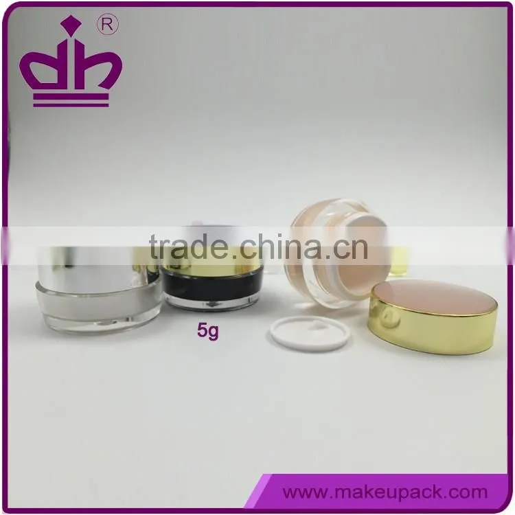 Colorful mini plastic cosmetic premium jar from shantou danzhihong