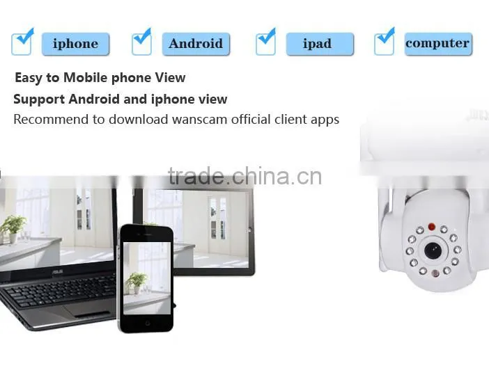 HD motion detect alarm wireless ip camera security system HW0024-G