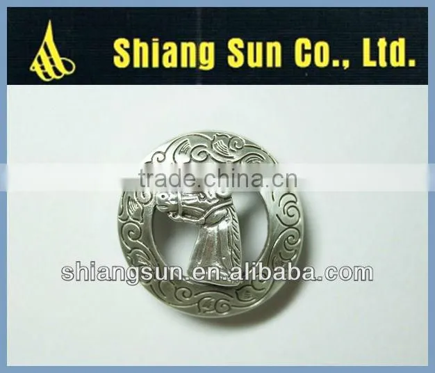 Horsehead screw back concho