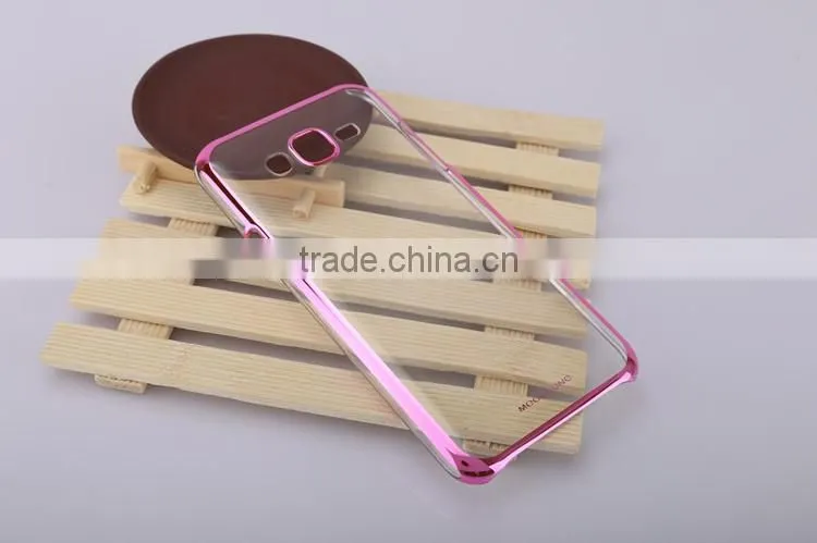 Ultra Thin Electroplating Transparent Soft TPU Phone Back Cover for Samsung Galaxy j7