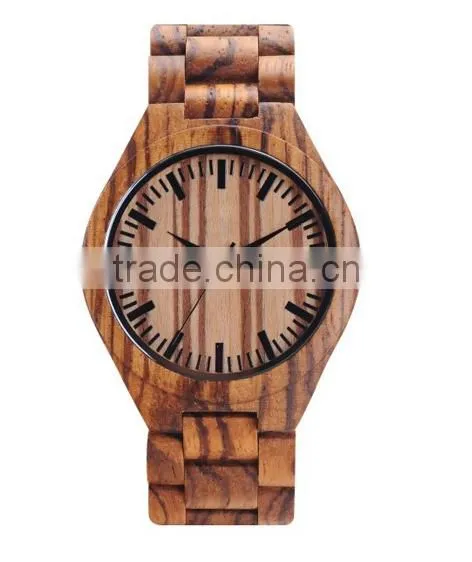 2016 Eco-friendly Wood Quartz Wrist Watch,Wooden Watches Men With Japanese Movement 2035