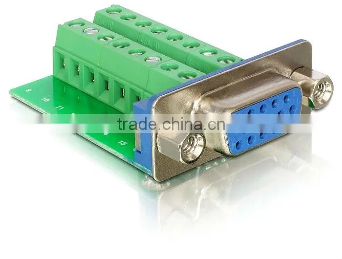 DB15 Male VGA Breakout Break Out Terminal Block Board