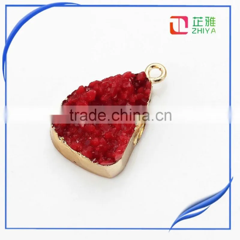 Latest fashion wholesale Agate druzy pendant for jewelry