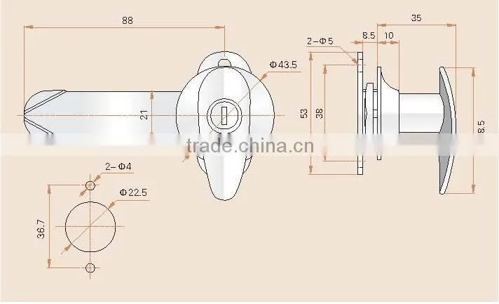 Hydraulic Digital Door Lock Electronic Key Cabinet Lock