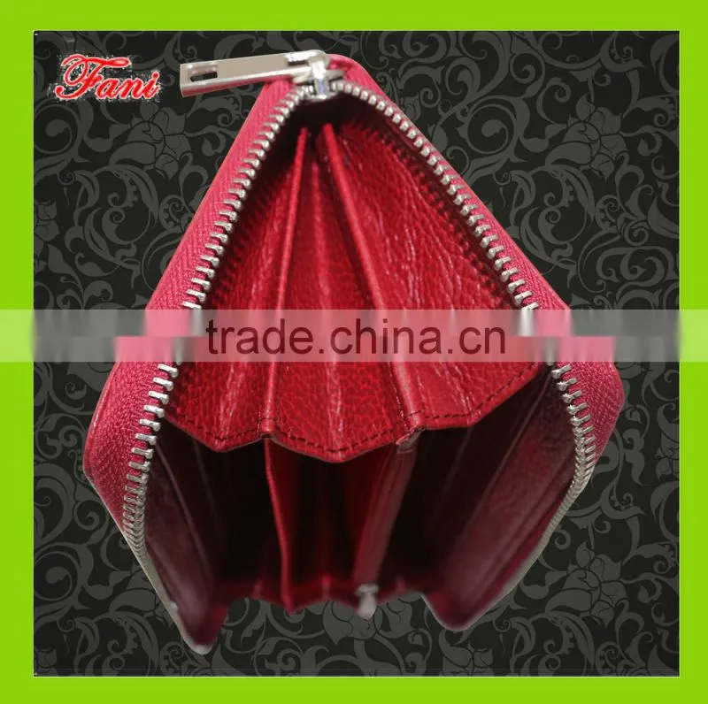 2015 fashion genuine leather wallet women