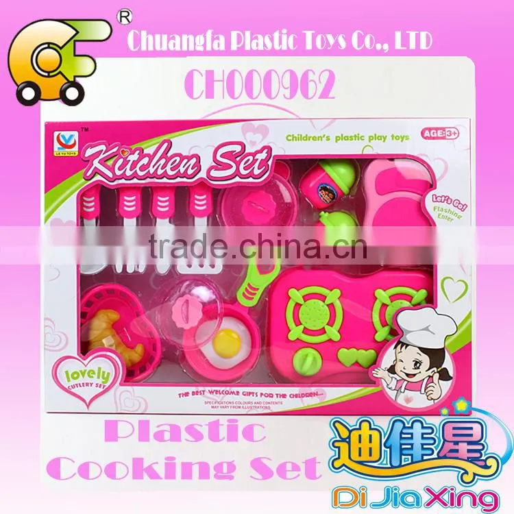 Made in china plastic role play cooking kitchen toys set for girl