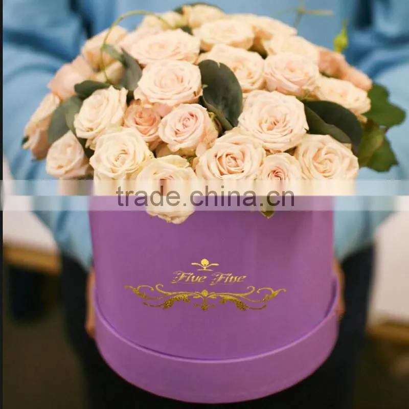 High quality Paper Round Flower Box With lid