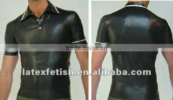 latex shirt latex catsuit 100%latex shirt latex tops