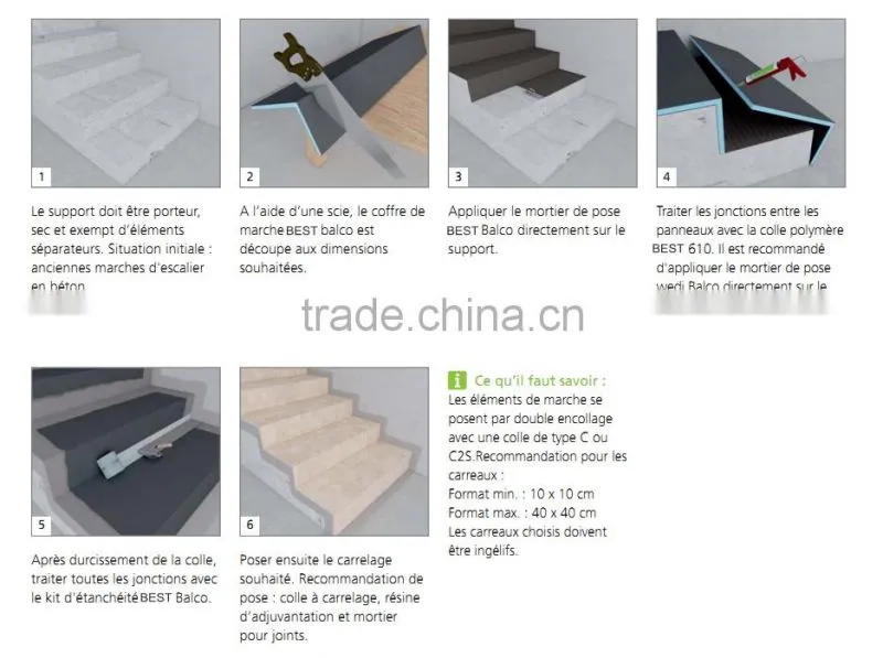 XPS/EPS sandwich panel Ceramic backers