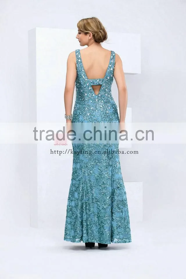 Sexy sleeveless deep v-neck sequins plus size rockabilly dress