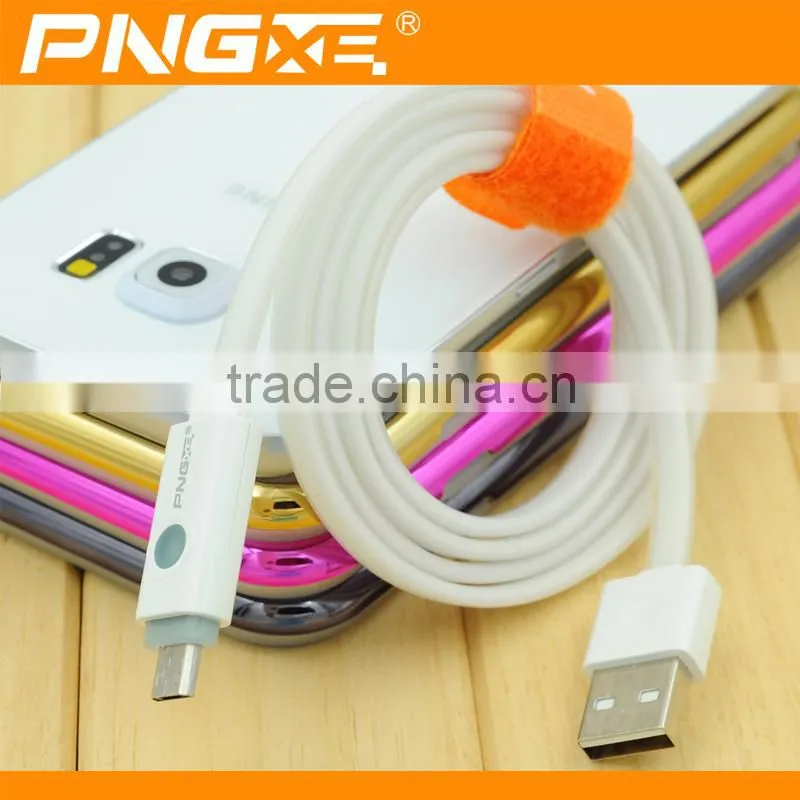 wholesale China factory mircro usb cable with free sample for samsung smart phone and for iphone5 led cable accessory for cell