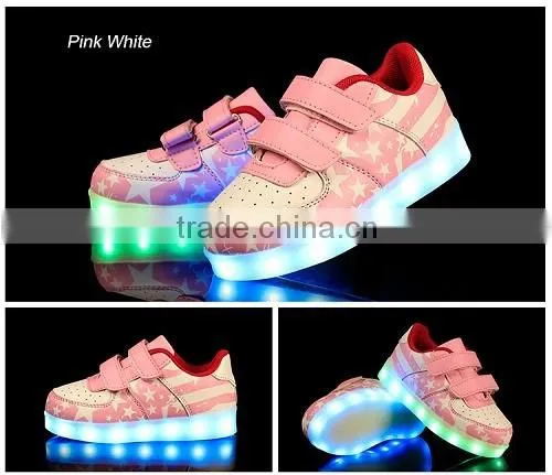 2016 The Latest Child LED Flashing Lights Shoe Buckle Strap Shoe LED Shoes