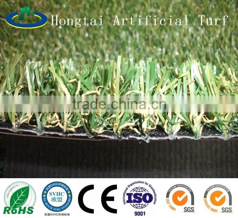 25mm height turf grass for gardens with 4 tones