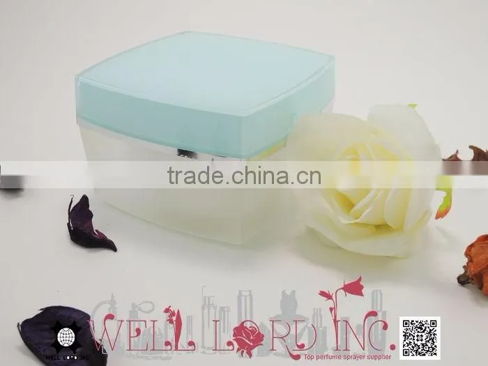 150ml unique light blue screw on cap MS cosmetic Jar