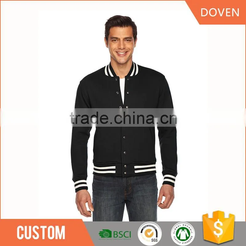wholesale custom black and white warm baseball jacket