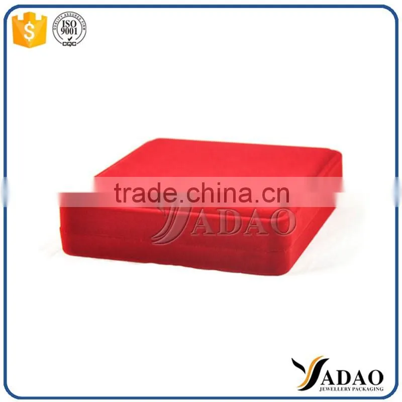 Alibaba china supplier custom red flocking purseforum jewelry package box